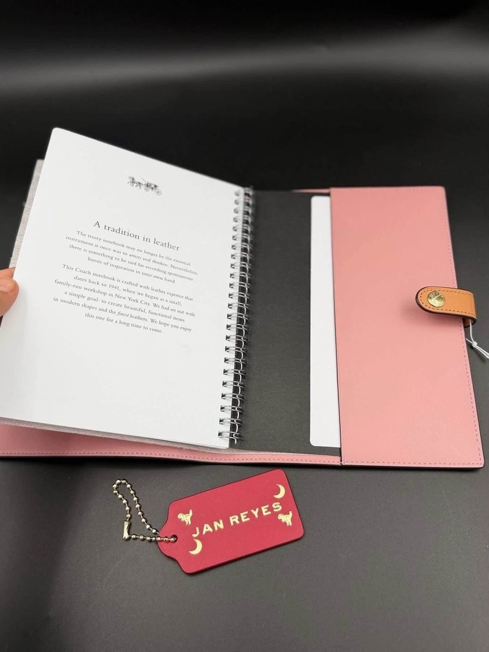 . Coach Notebook In Signature Canvas
Gold/Powder Pink - Picture 6 of 8